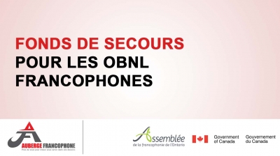 Communiqué: Fonds de secours pour les OBNL francophones